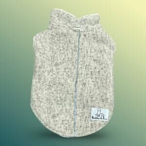 Barkley & Finn Dog Coat Jacket XS Sherpa Lined Pet Pup Vest Taupe Cream Fleece